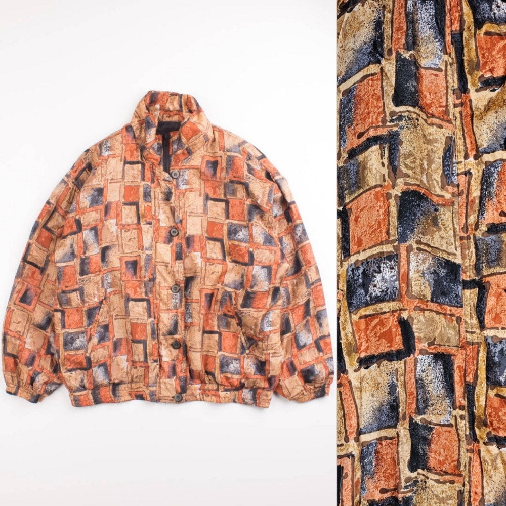 VTG 90s Casual Corner Silk Bomber Jacket